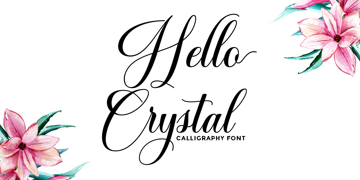 Пример шрифта Hello Crystal Script